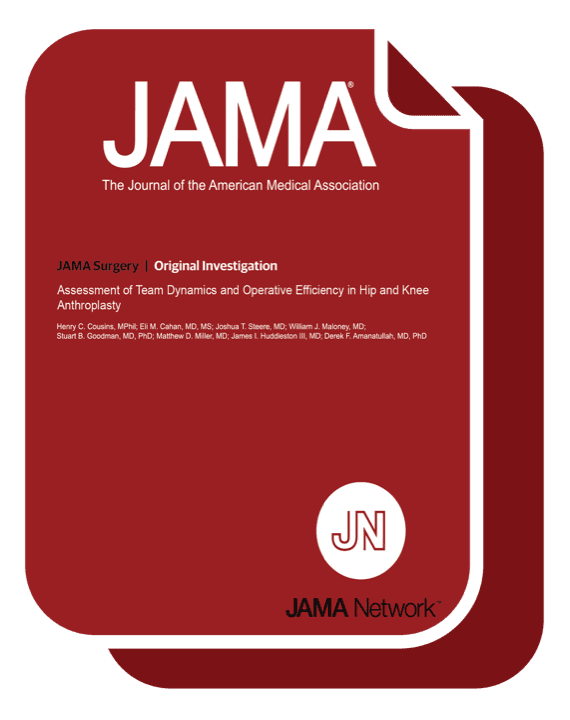 JAMA team dynamics and operative efficiency study cover